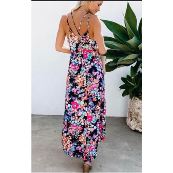 Vici Floral summer rain high low maxi dress - Picture 2 of 4